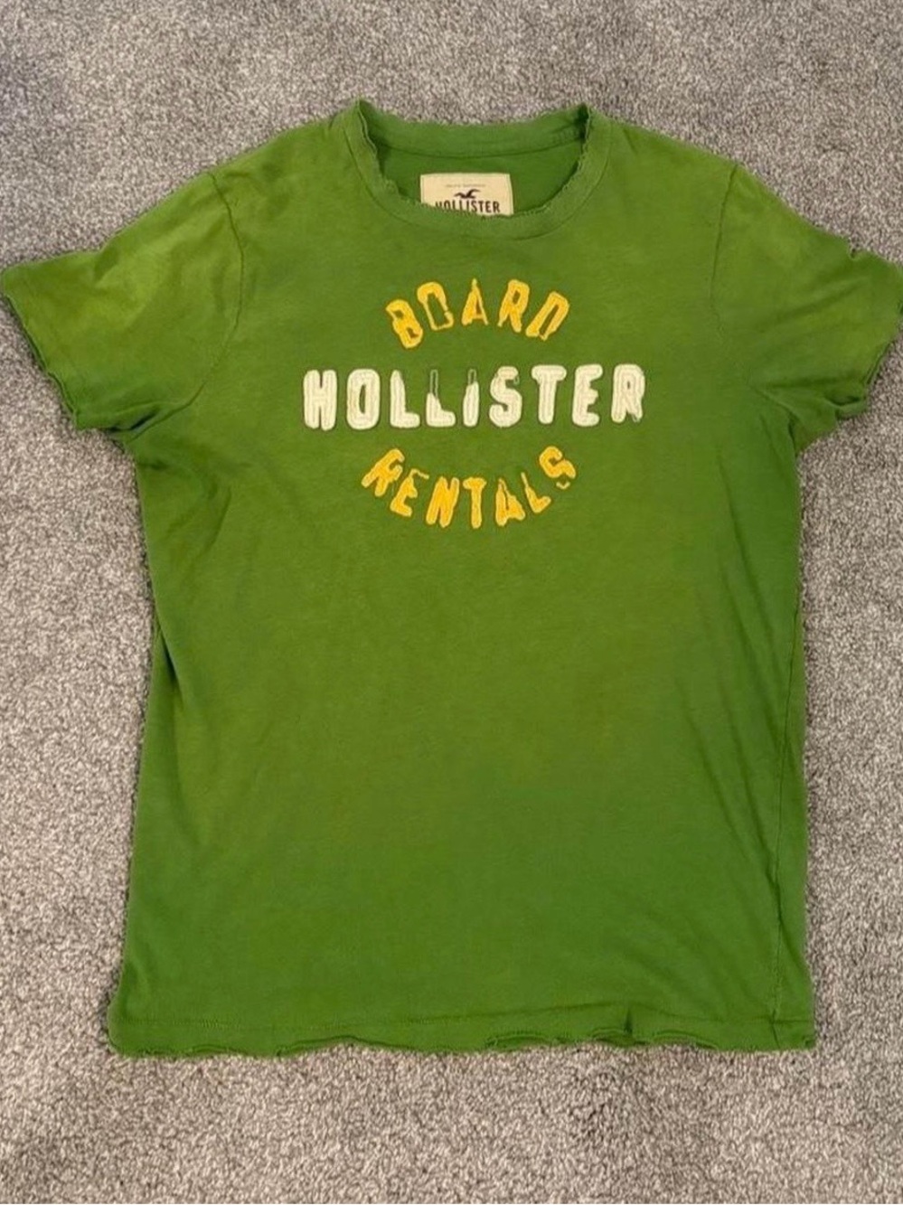 Hollister Green Graphic 'Board Rentals' Kids Tee